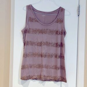 NEW Loft top with tag - Large flowy tank top with gold lines